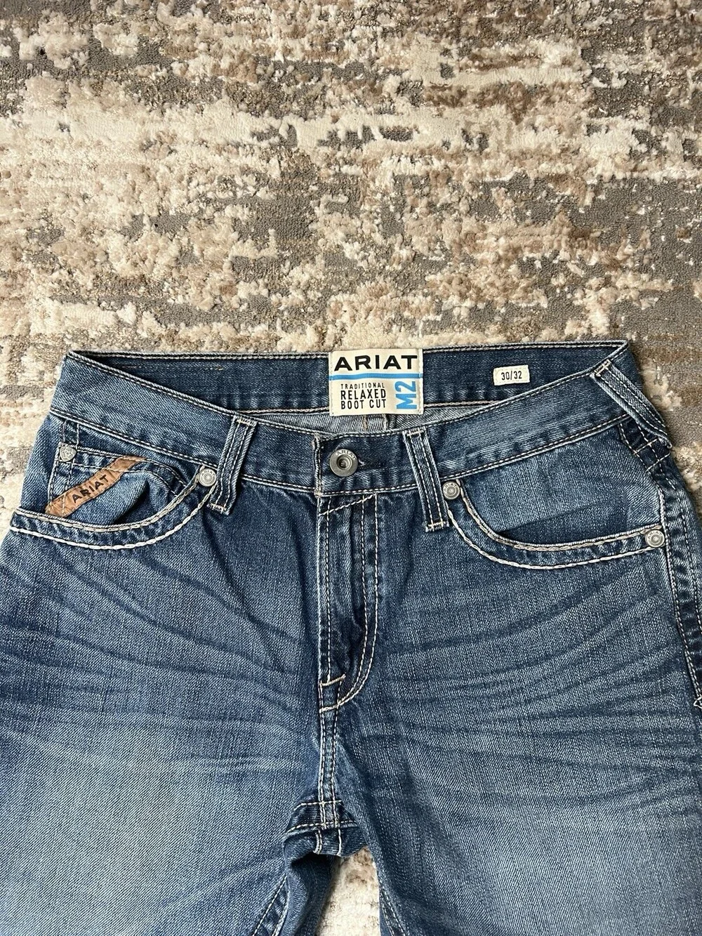 Ariat M2 Traditional Relaxed Boot Cut Jeans Western Cowboy Denim | 30x32